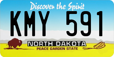 ND license plate KMY591