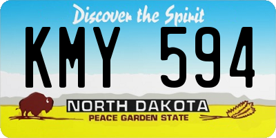 ND license plate KMY594