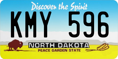 ND license plate KMY596