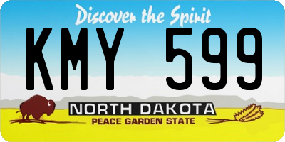 ND license plate KMY599