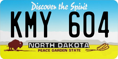 ND license plate KMY604