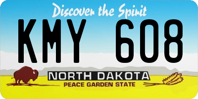 ND license plate KMY608