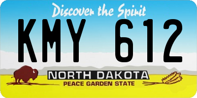 ND license plate KMY612