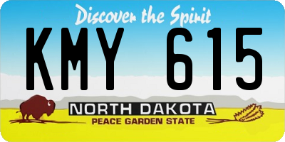 ND license plate KMY615