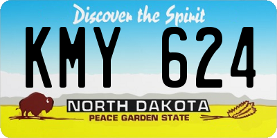 ND license plate KMY624