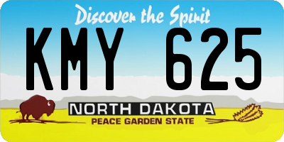 ND license plate KMY625