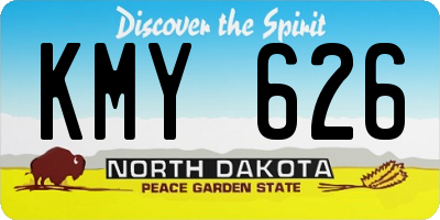 ND license plate KMY626