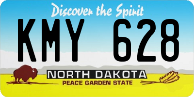 ND license plate KMY628