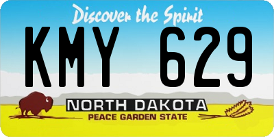 ND license plate KMY629