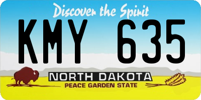 ND license plate KMY635
