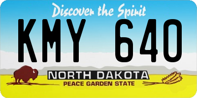 ND license plate KMY640