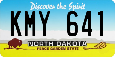 ND license plate KMY641