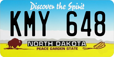 ND license plate KMY648