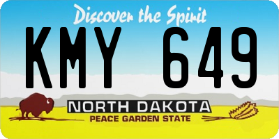 ND license plate KMY649