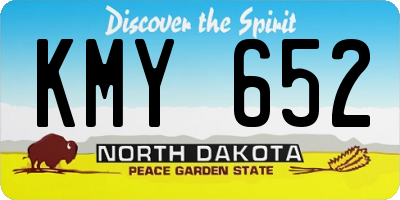 ND license plate KMY652