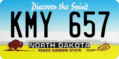 ND license plate KMY657