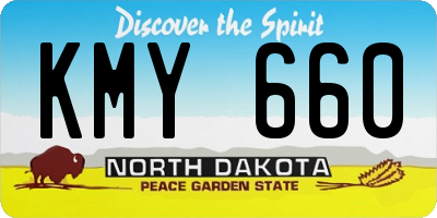 ND license plate KMY660