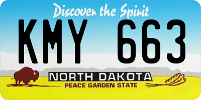 ND license plate KMY663