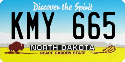 ND license plate KMY665