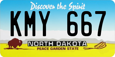 ND license plate KMY667