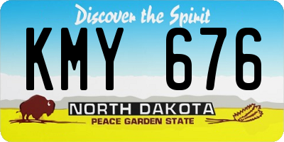 ND license plate KMY676