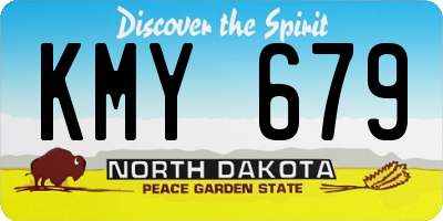 ND license plate KMY679