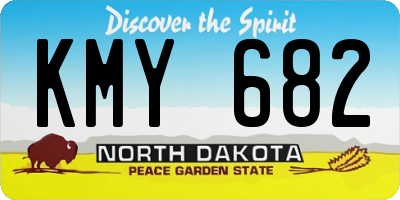 ND license plate KMY682
