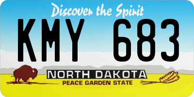 ND license plate KMY683