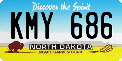 ND license plate KMY686