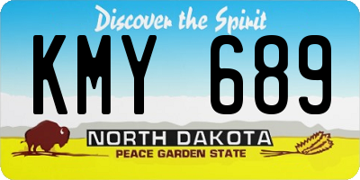 ND license plate KMY689