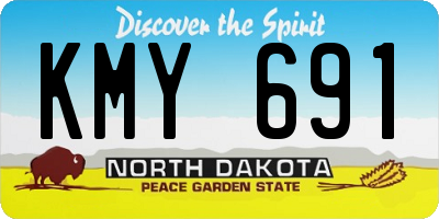 ND license plate KMY691