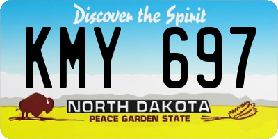 ND license plate KMY697