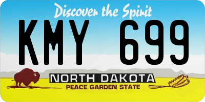 ND license plate KMY699