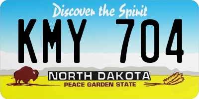 ND license plate KMY704
