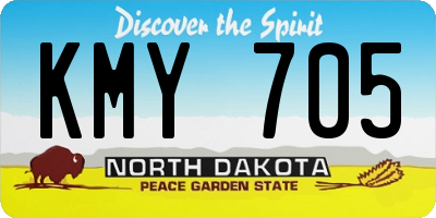 ND license plate KMY705