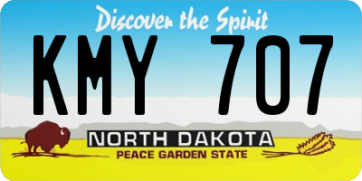ND license plate KMY707
