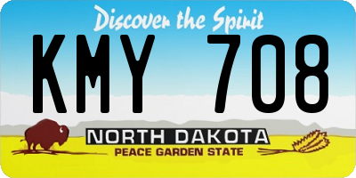 ND license plate KMY708