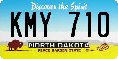 ND license plate KMY710