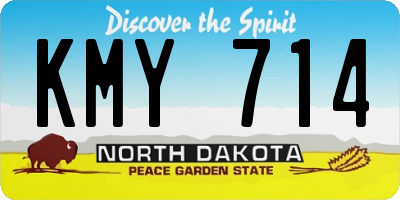ND license plate KMY714