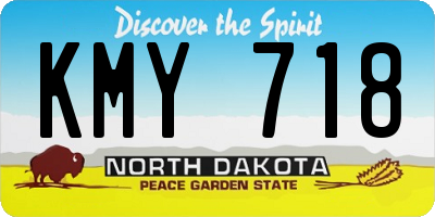 ND license plate KMY718