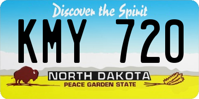 ND license plate KMY720