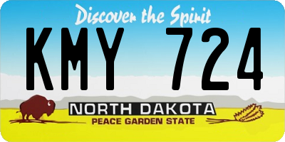 ND license plate KMY724