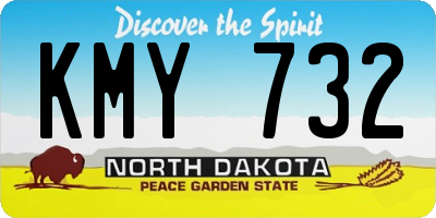 ND license plate KMY732
