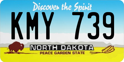 ND license plate KMY739