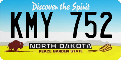 ND license plate KMY752