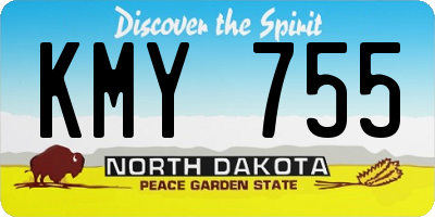 ND license plate KMY755