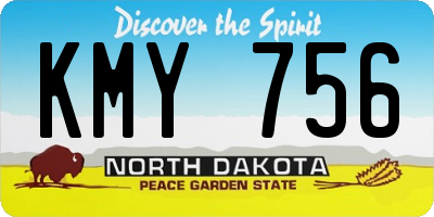 ND license plate KMY756