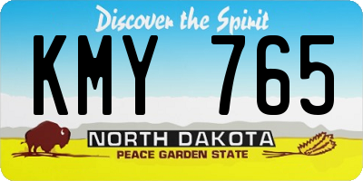 ND license plate KMY765