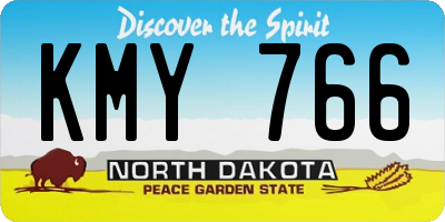 ND license plate KMY766