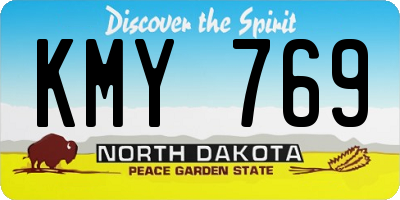 ND license plate KMY769